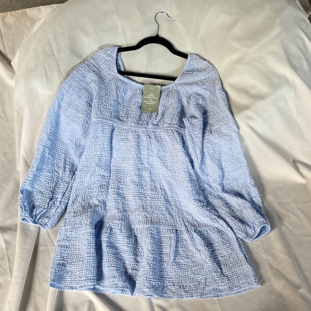 H&M Light Blue Long Sleeve Dress